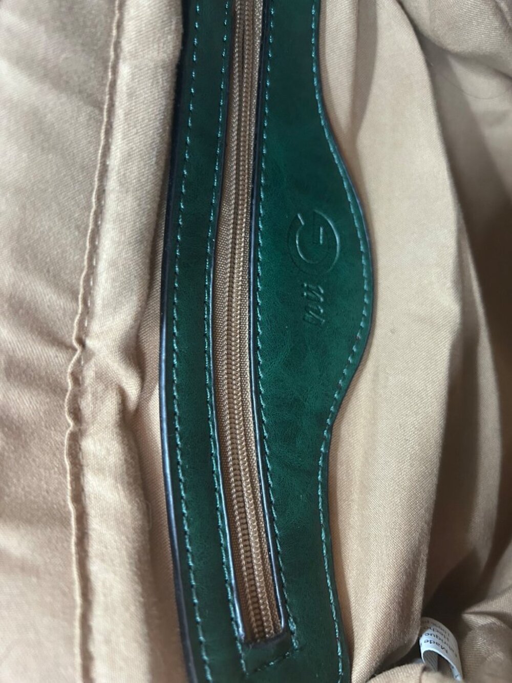 Nu G Forest Green Woven Unisex Satchel Backpack Dark Academia/Poetcore - Picture 9 of 16
